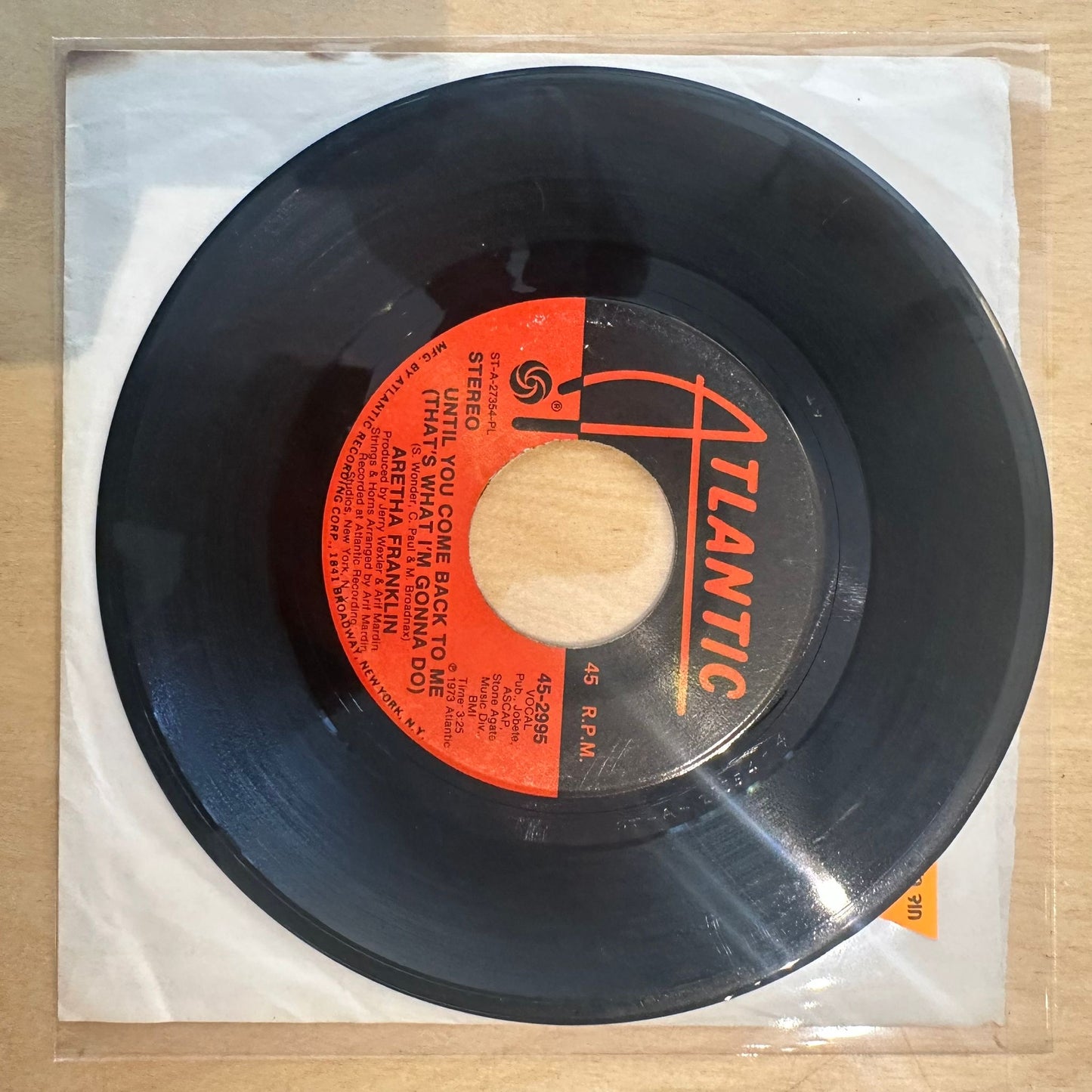 Aretha Franklin — Until You Come Back To Me (That's What I'm Gonna Do) 7"