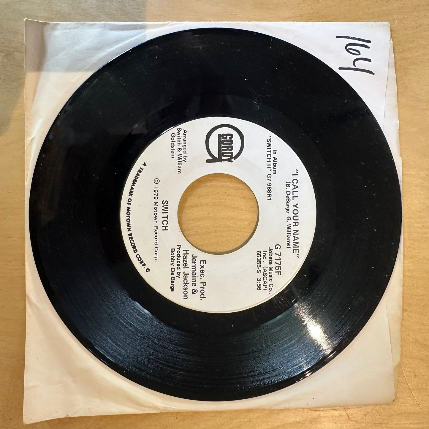 Switch - I Call Your Name (7", promo)