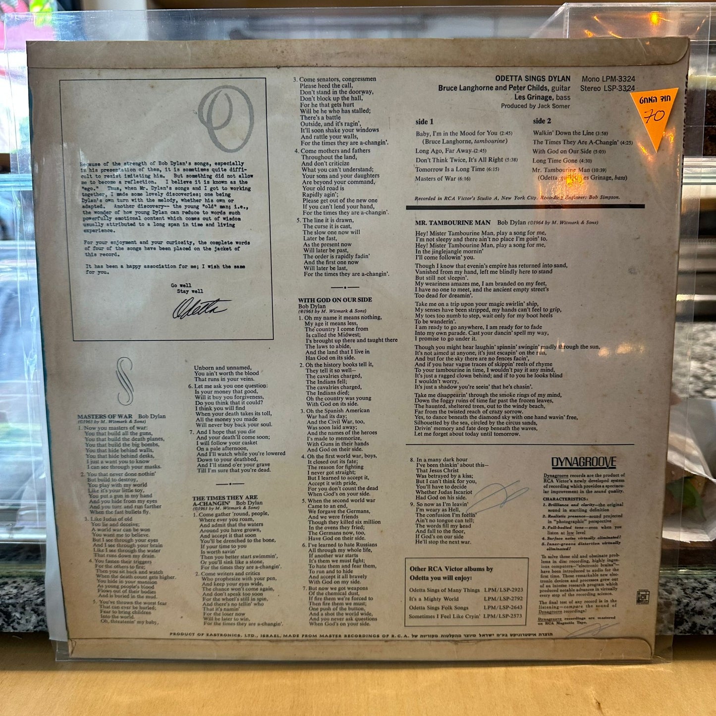 Odetta – Sings Dylan