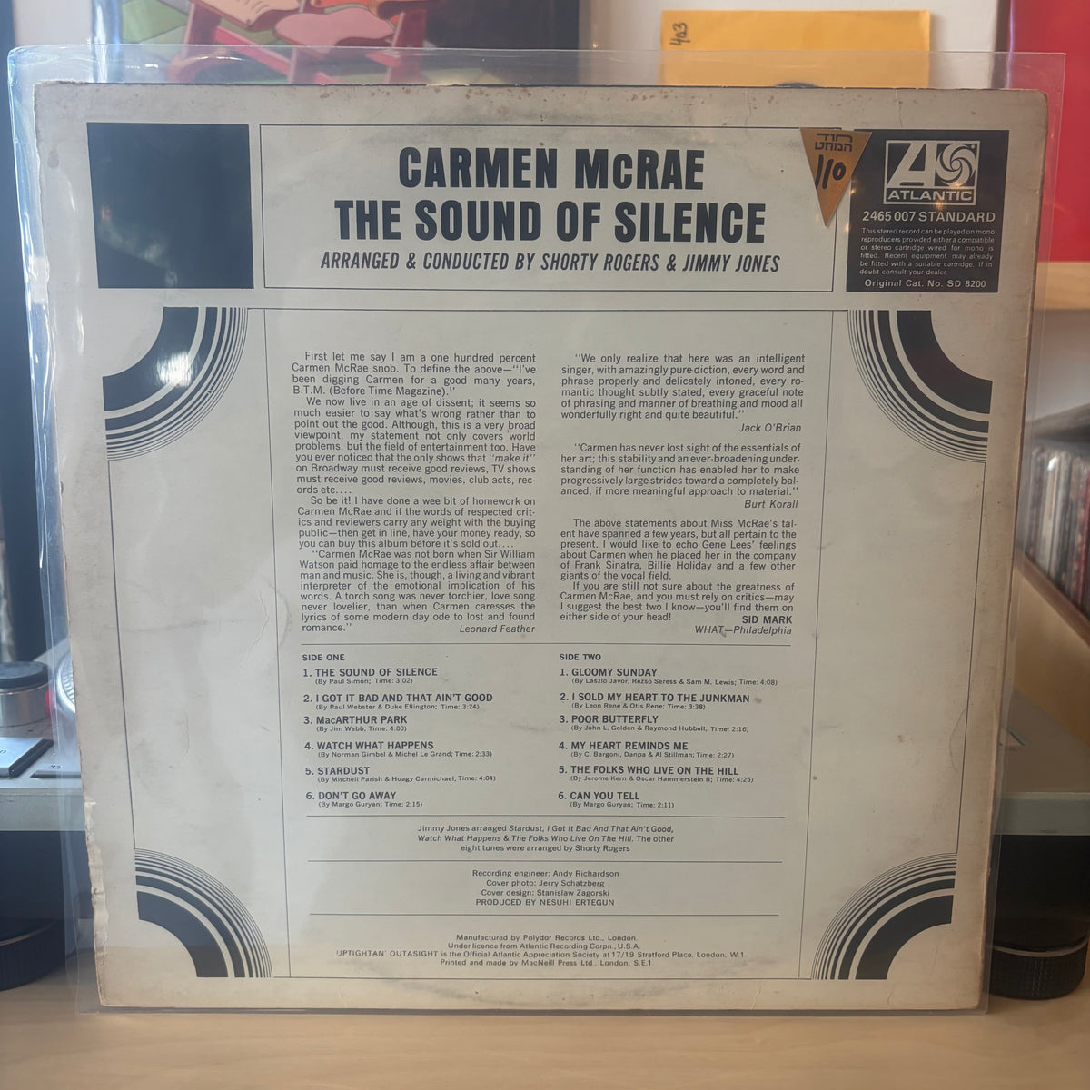 Carmen McRae - The Sound Of Silence