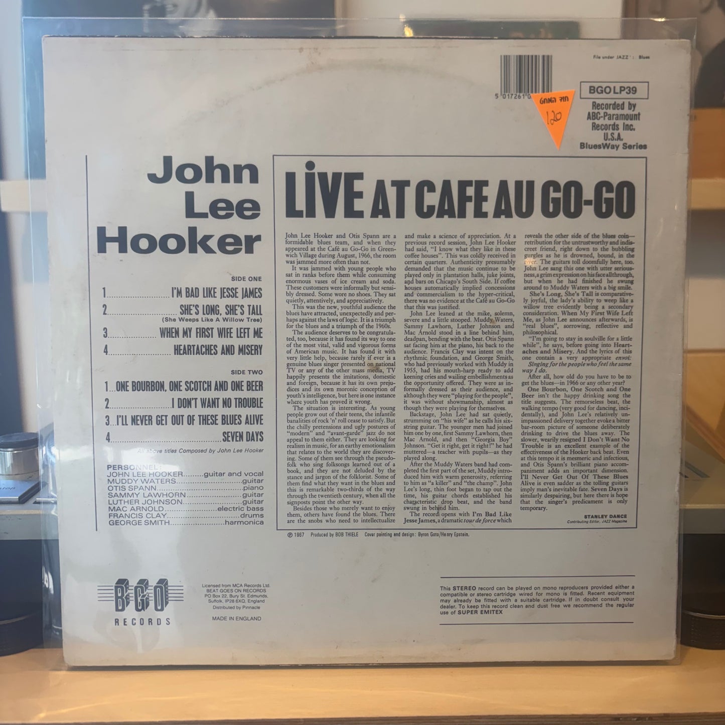 John Lee Hooker - Live At Cafe Au-Go-Go