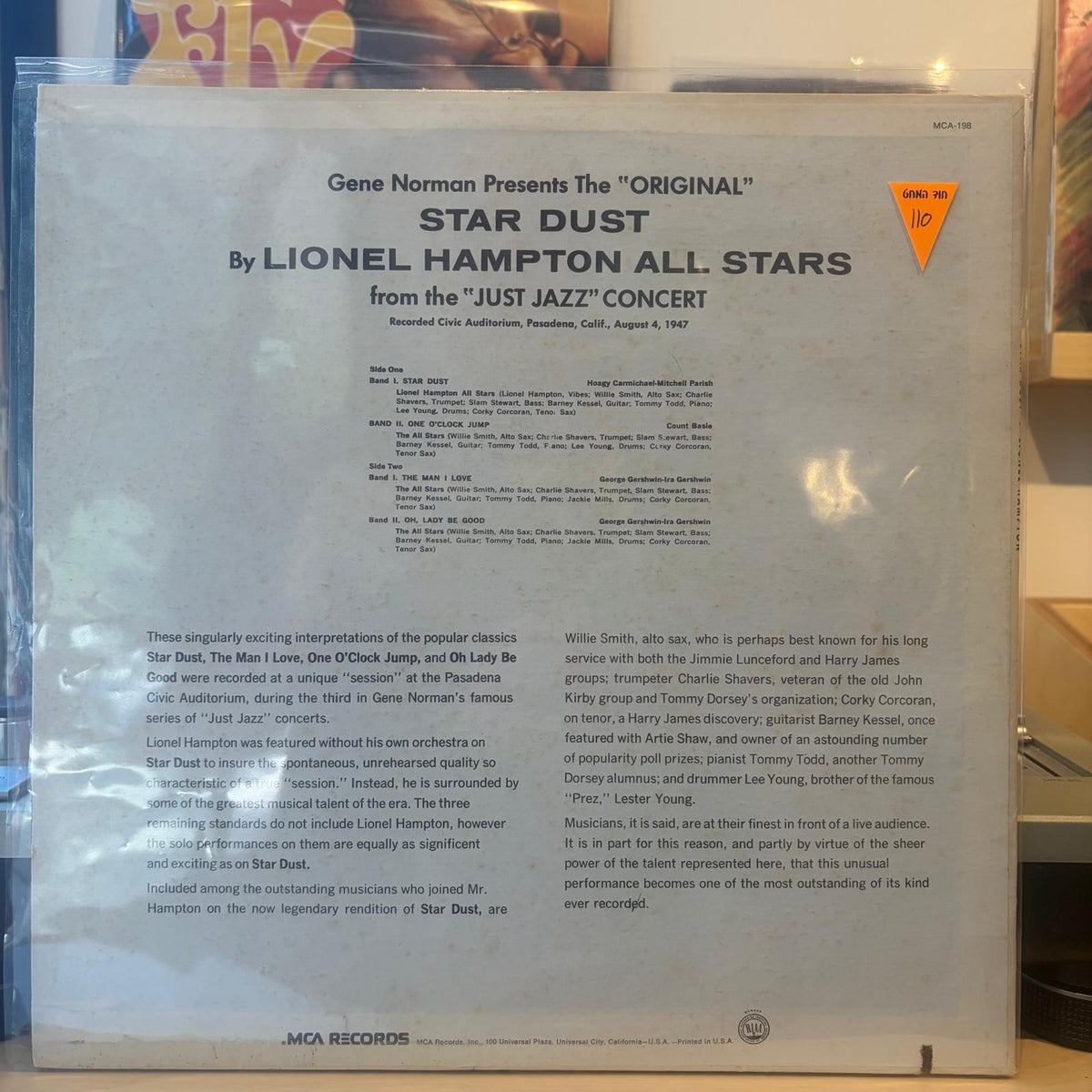 Lionel Hampton All Stars And The All Stars - Gene Norman Presents Just Jazz