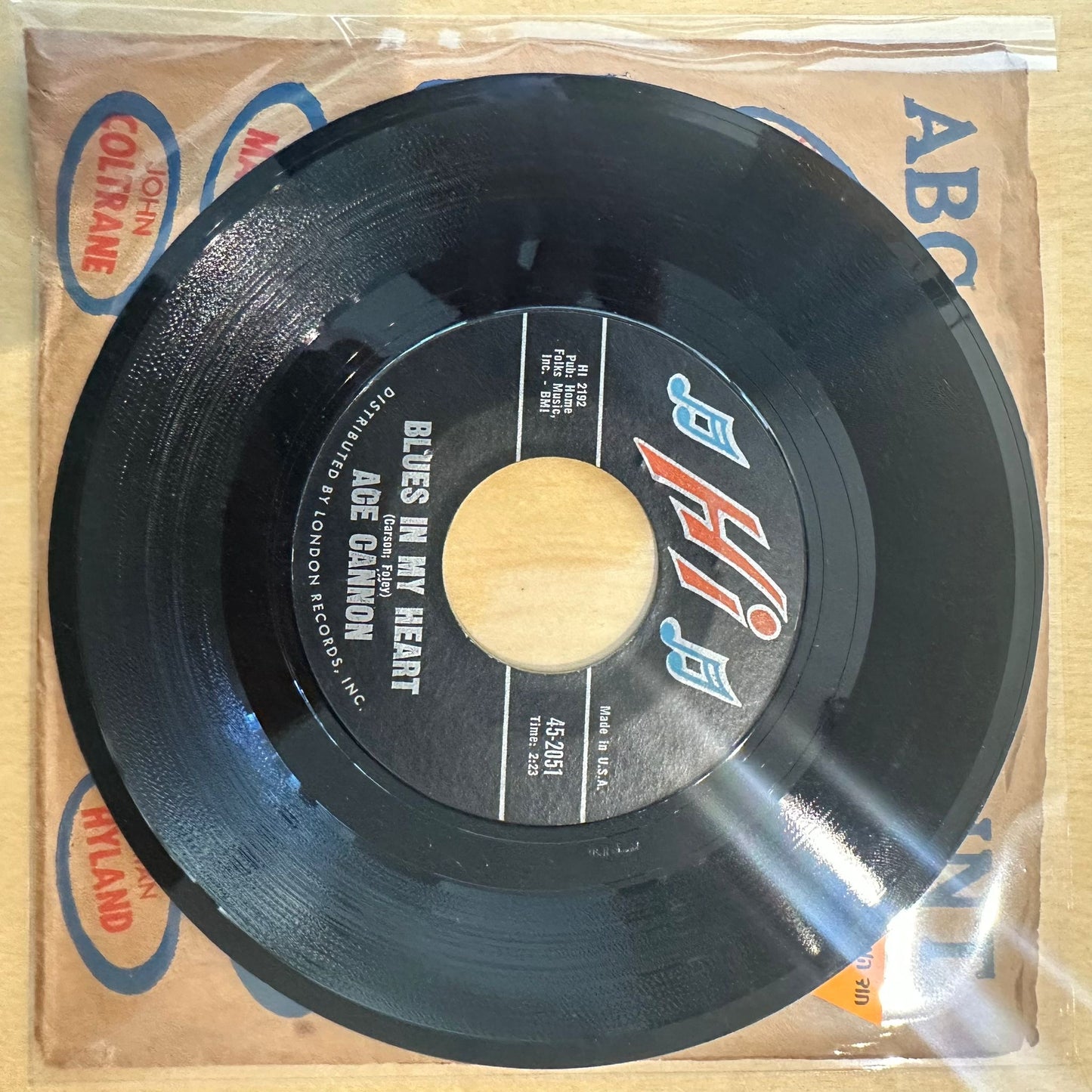 Ace Cannon — Blues In My Heart 7"