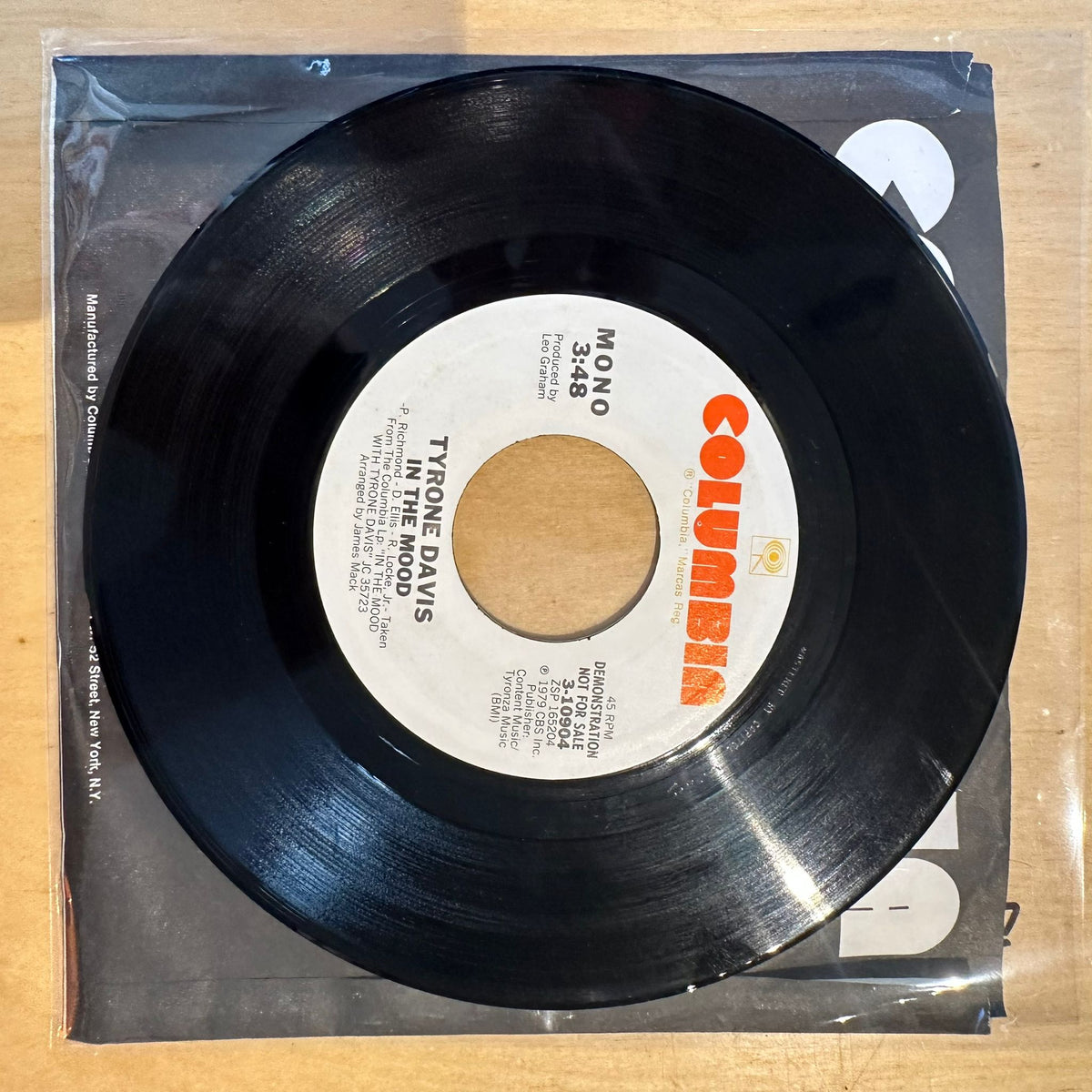 Tyrone Davis - In The Mood (7", promo)
