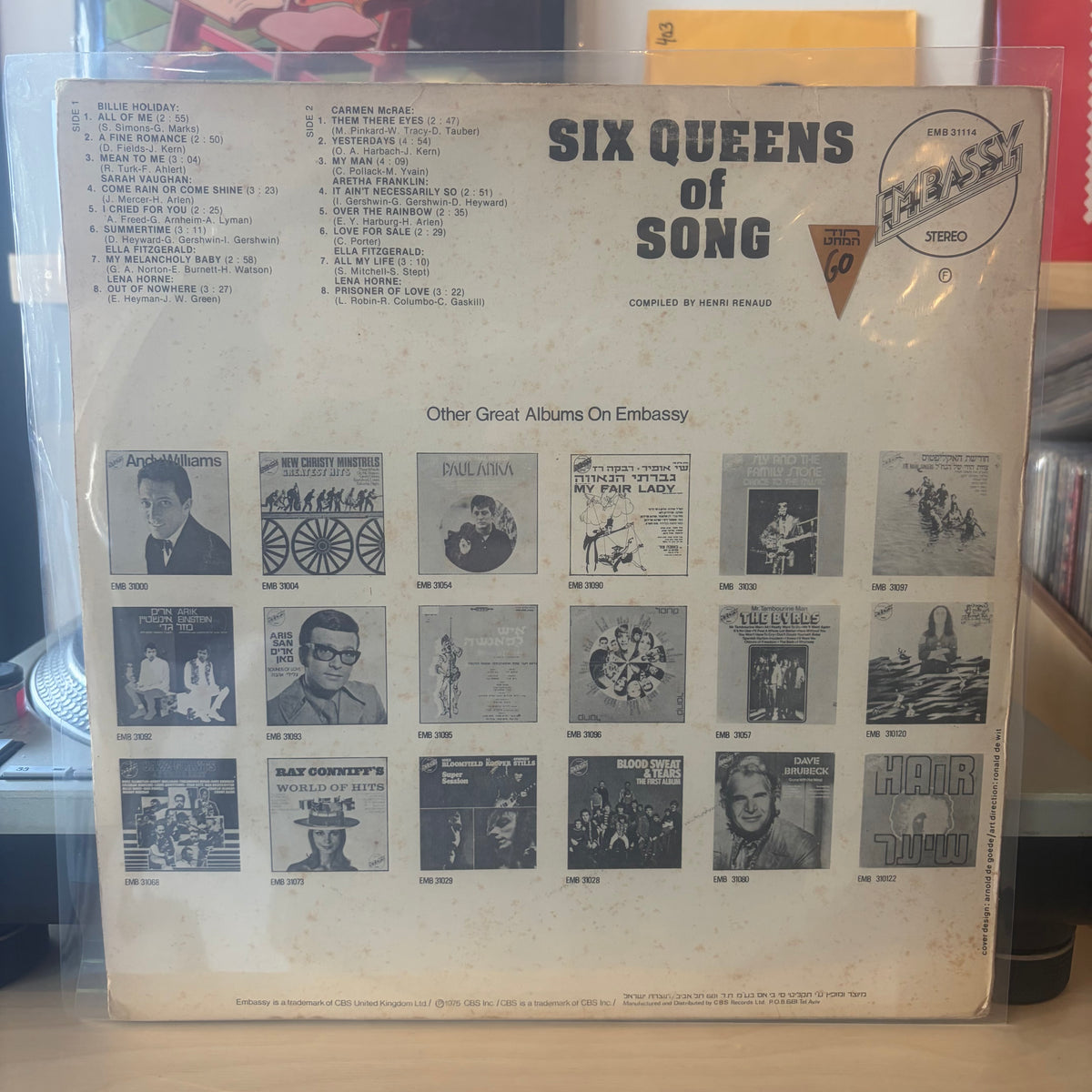 Various - Six Queens Of Song - Billie, Sarah, Lena, Aretha, Ella, Carmen
