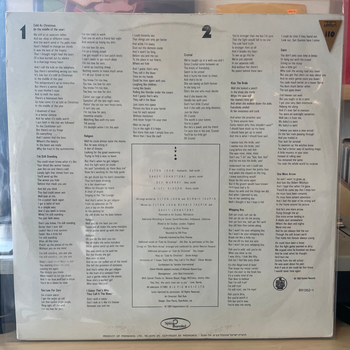 Elton John - Too Low For Zero
