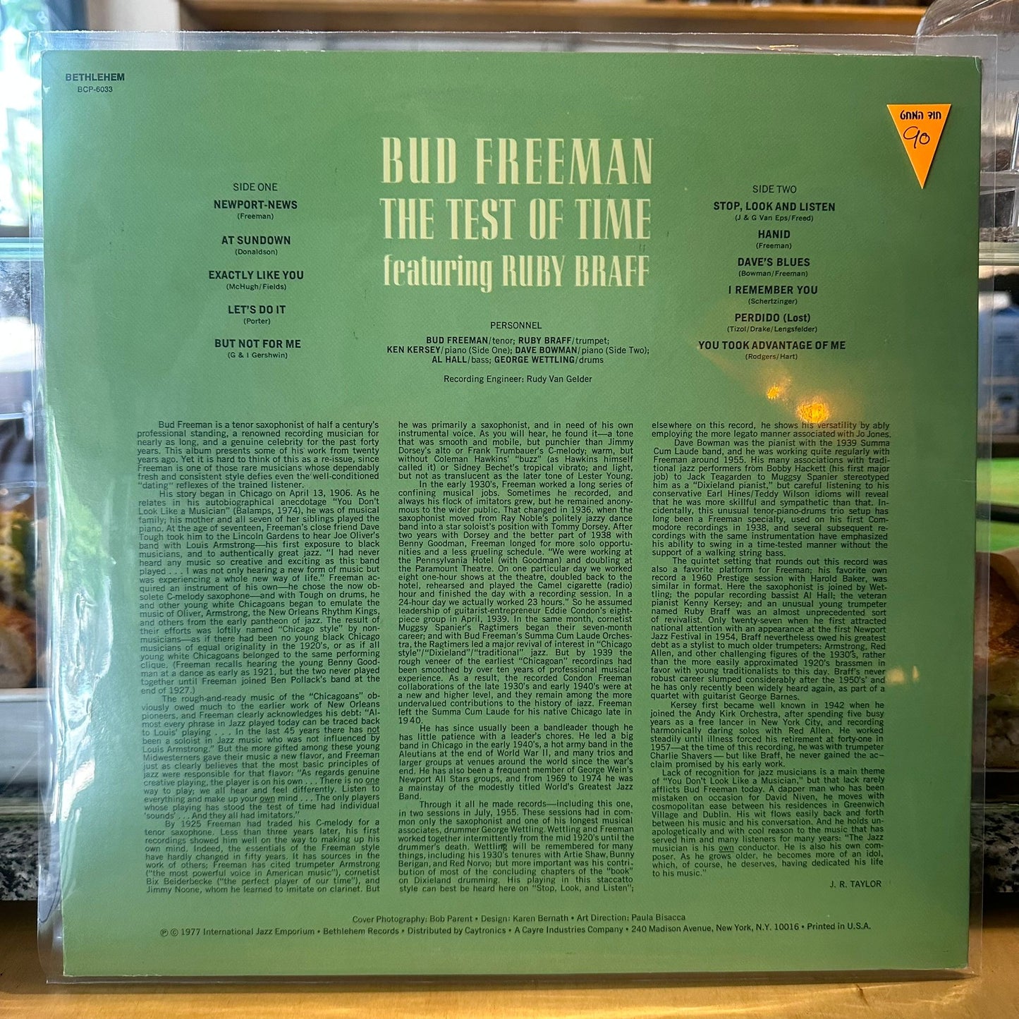 Bud Freeman Featuring Ruby Braff - The Test Of Time
