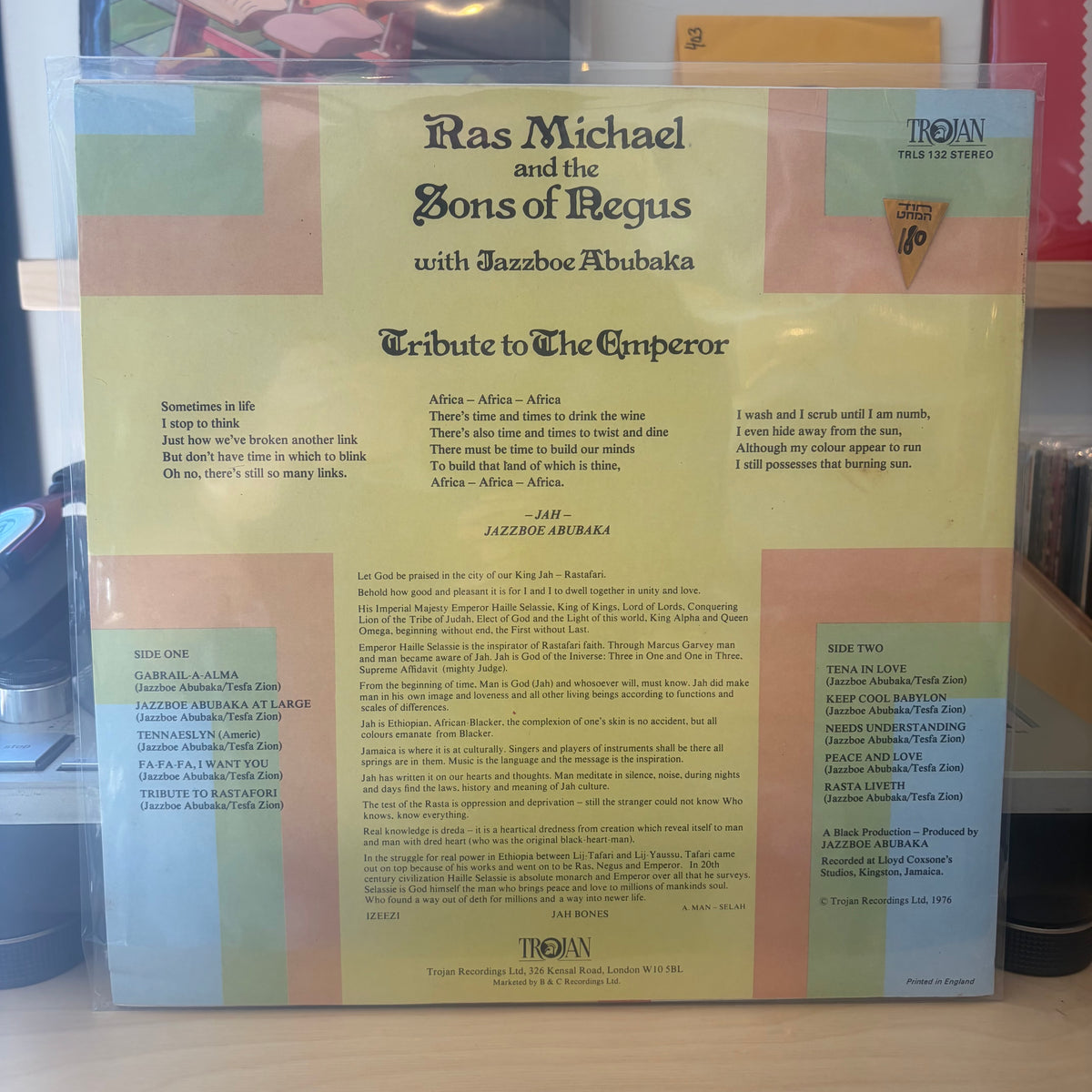 Ras Michael & The Sons Of Negus, Jazzboe Abubaka - Tribute To The Emperor Rastafori