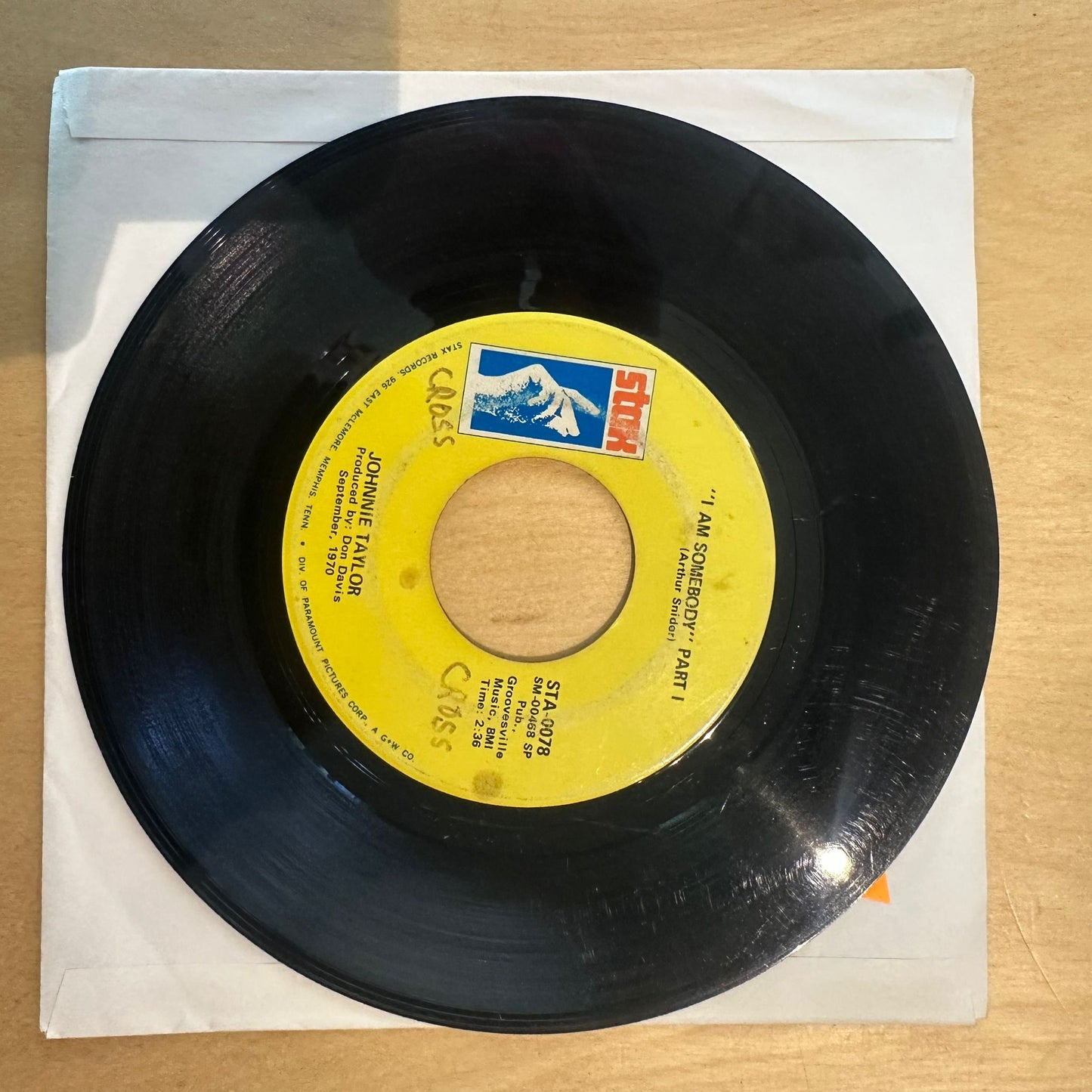 Johnnie Taylor — I Am Somebody 7"