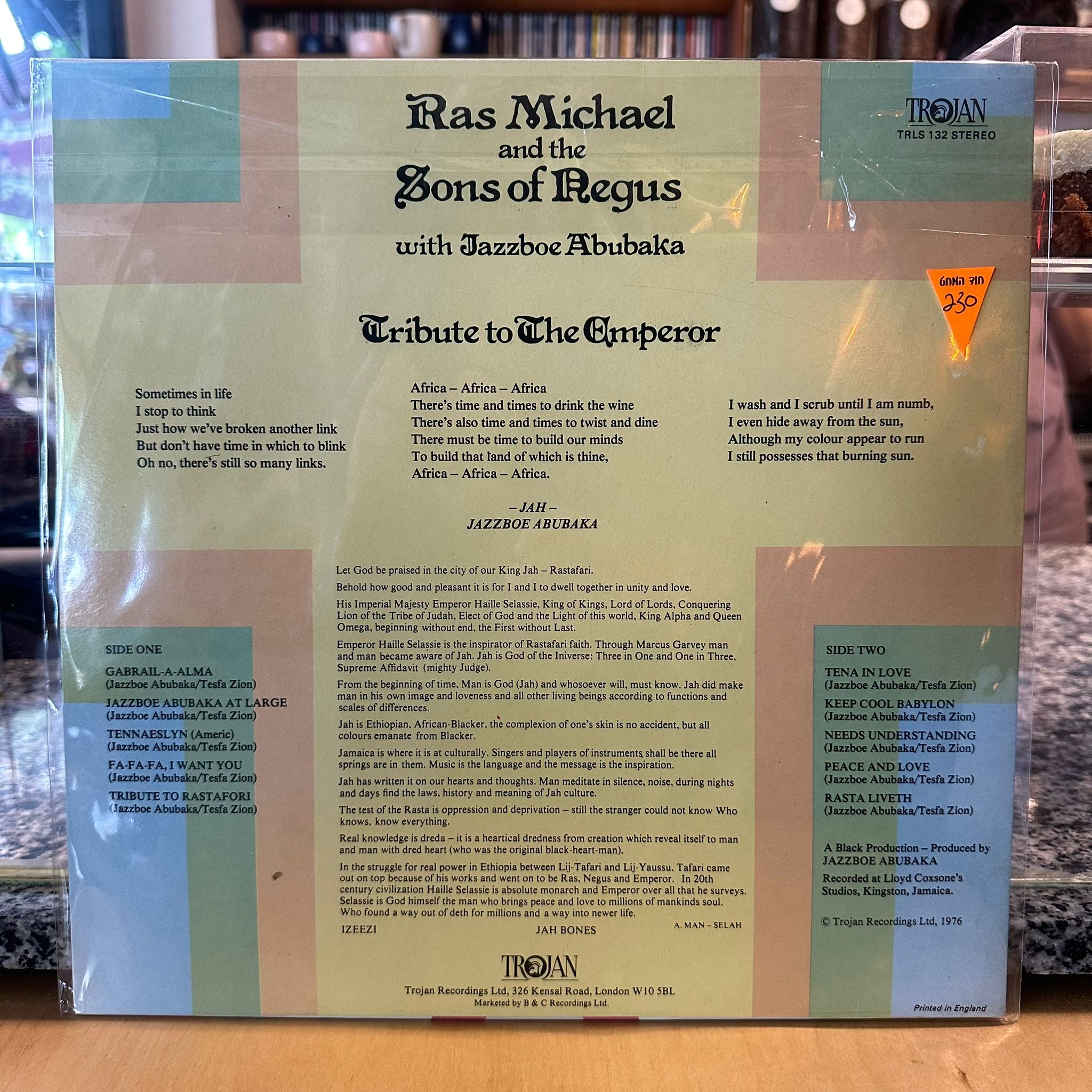洋楽 Ras Michael - Tribute To The Emperor Ras Michael and the Sons of Regus with Jazzboe Abubaka 
