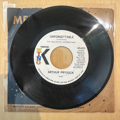 Arthur Prysock — Cry / Unforgettable 7"