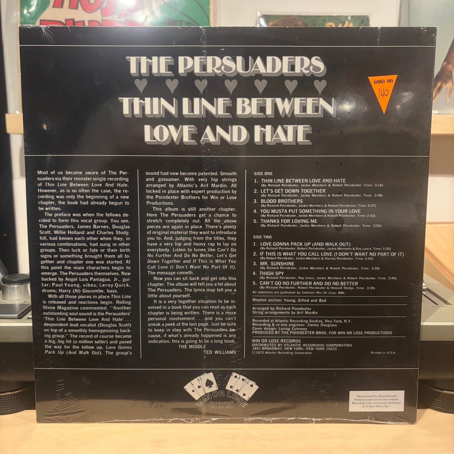 Persuaders - Thin Line Between Love And Hate