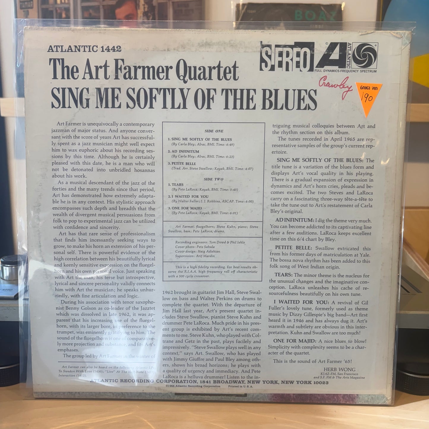 Art Farmer Quartet - Sing Me Softly Of The Blues