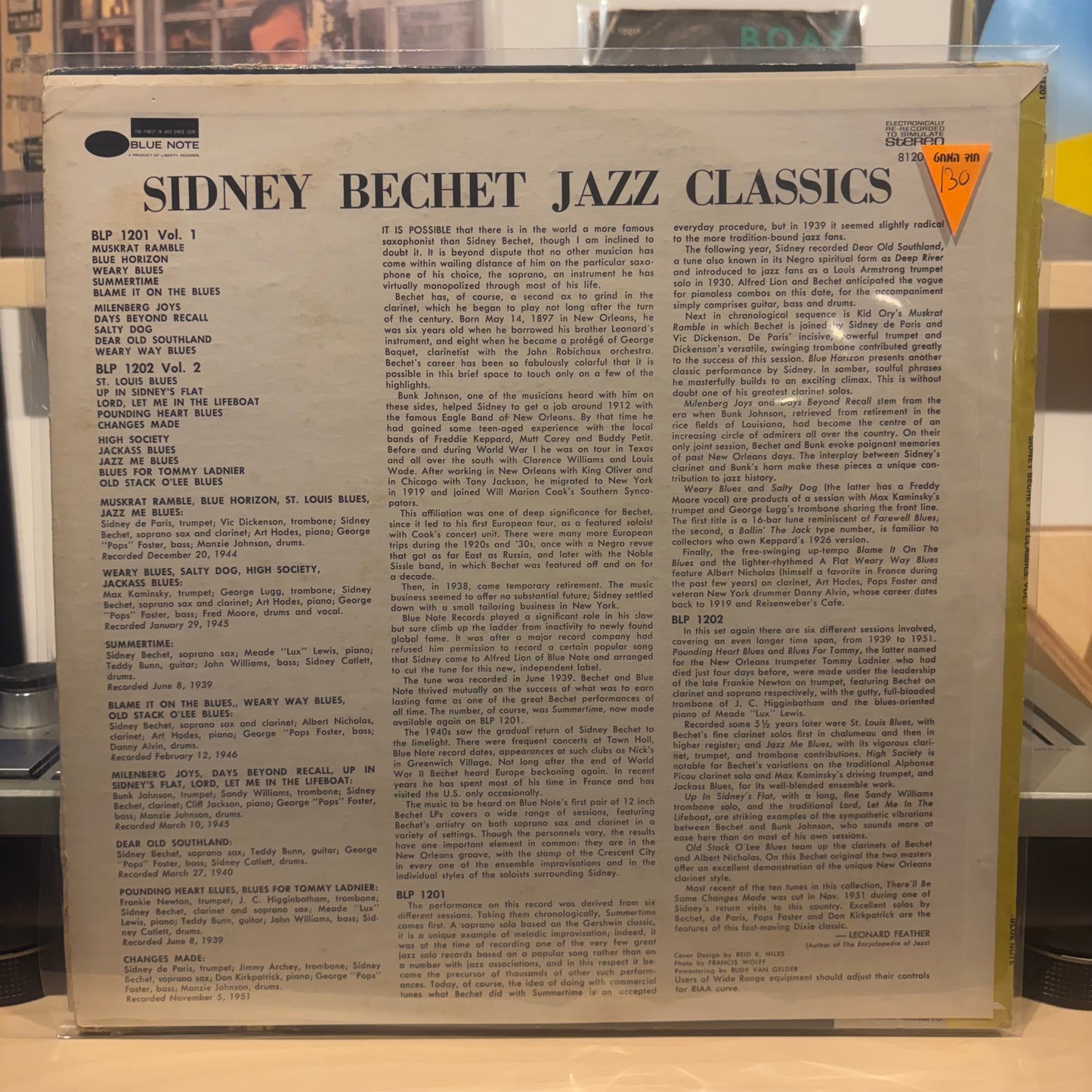 Sidney Bechet With Bunk Johnson / Sidney De Paris - Jazz Classics Volume 1
