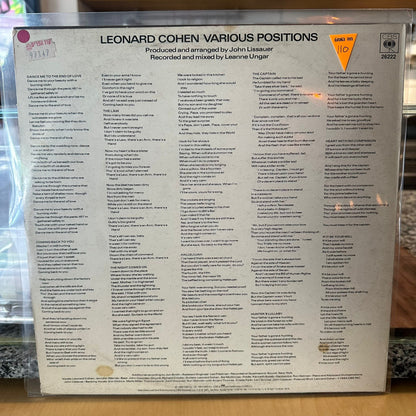 Leonard Cohen – Various Positions