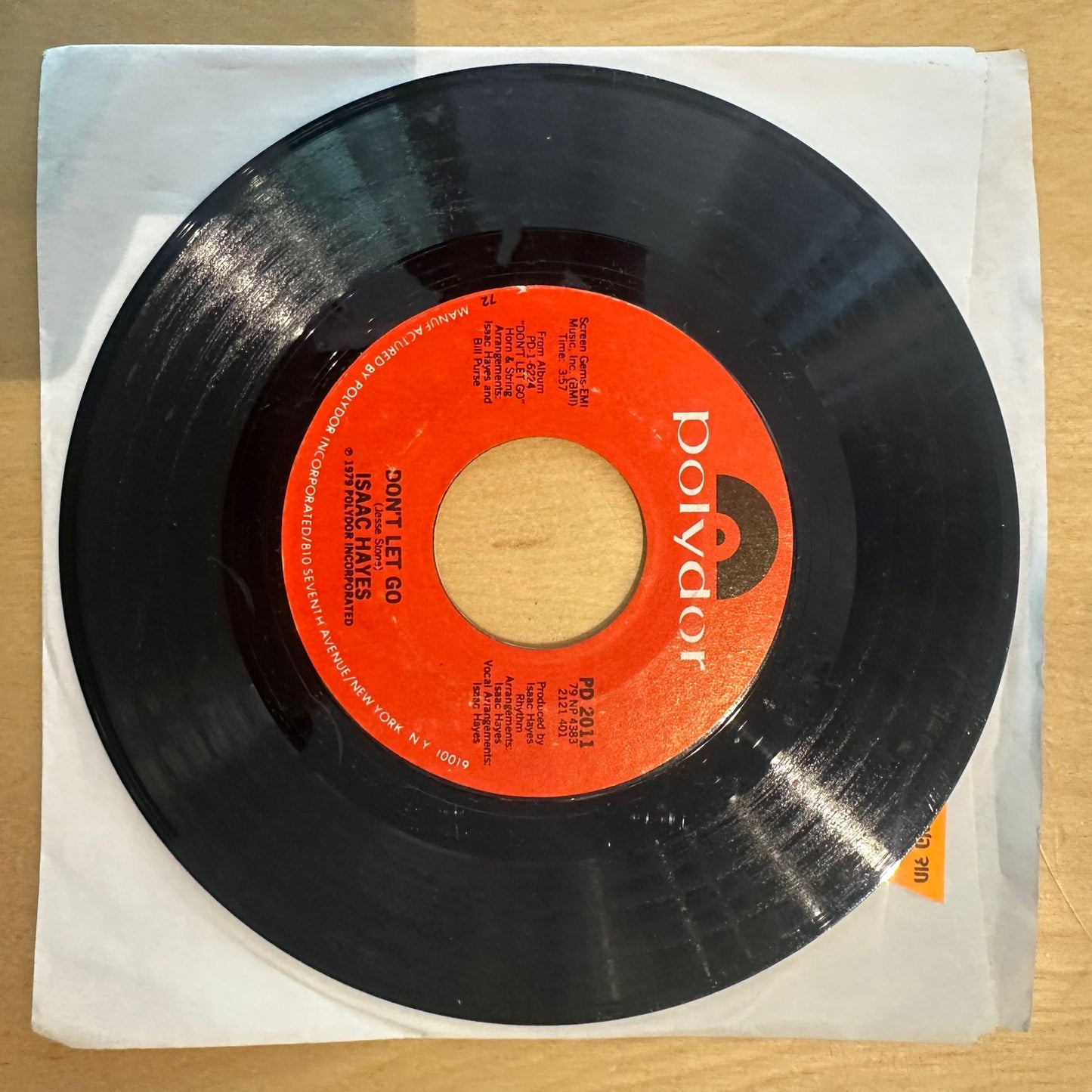 Isaac Hayes — Don't Let Go 7"