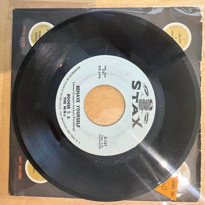 Booker T. & The M.G.s — Green Onions / Behave Yourself 7"