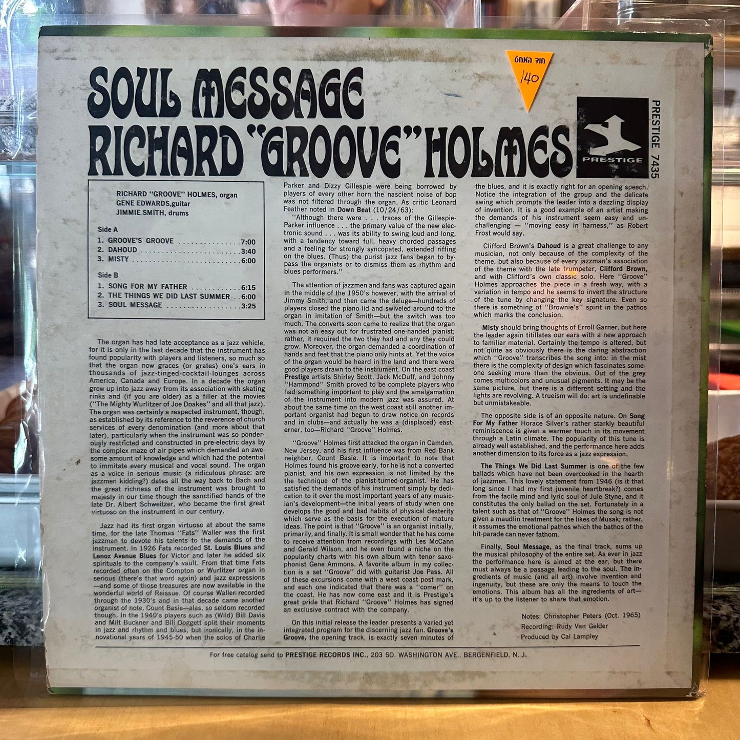 Richard "Groove" Holmes - Soul Message