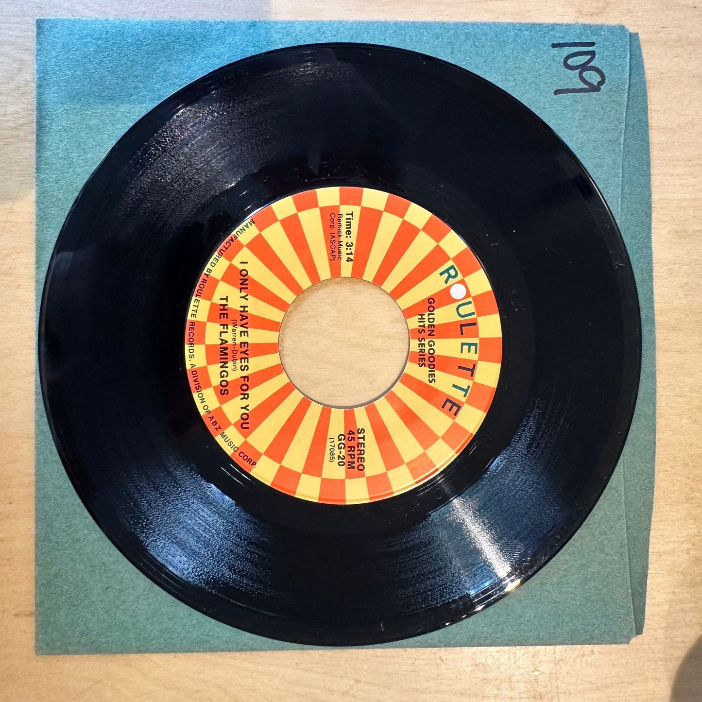 The Flamingos - I Only Have Eyes For You / Love Walked In (7")