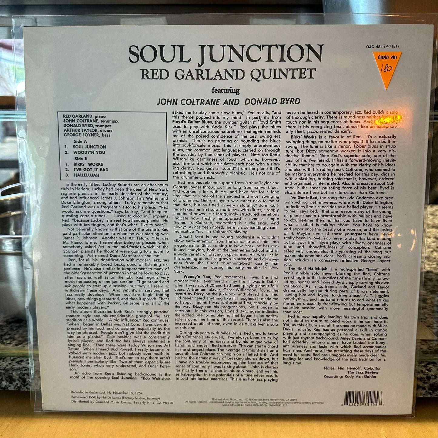 The Red Garland Quintet Featuring John Coltrane And Donald Byrd – Soul Junction
