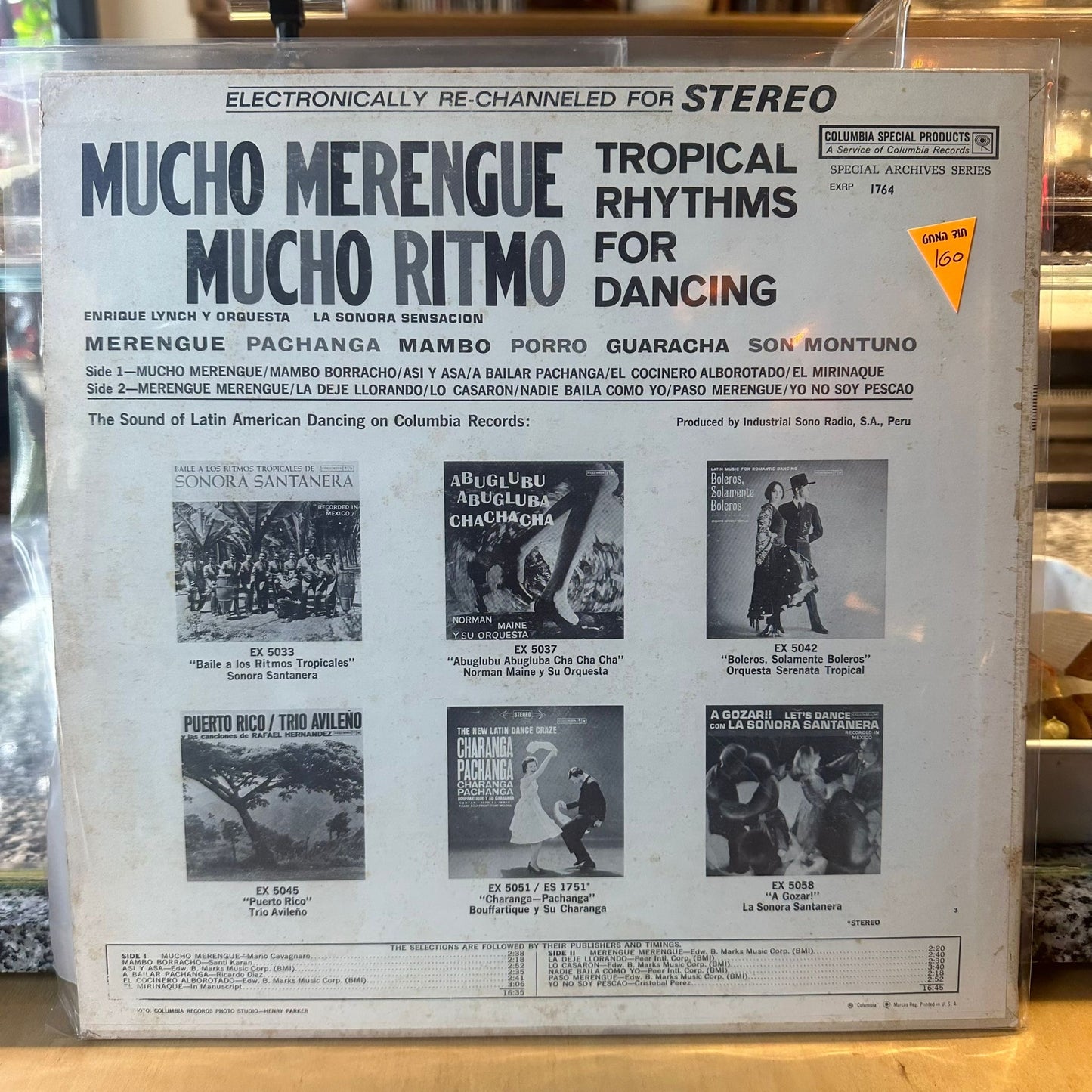 Enrique Lynch Y Su Orquesta / La Sonora Sensacion - Mucho Merengue Mucho Ritmo Tropical Rhythms For Dancing