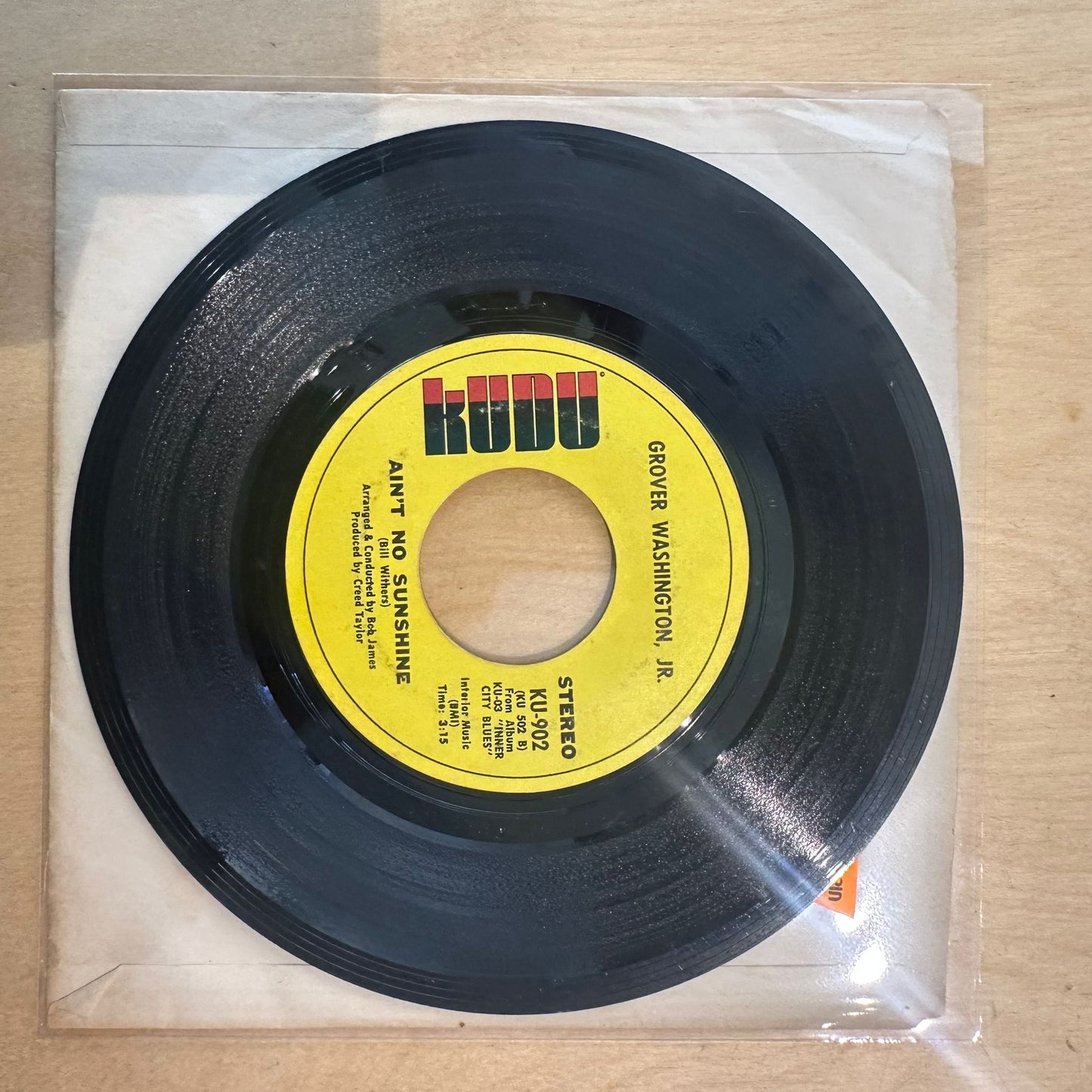 Grover Washington, Jr. — Inner City Blues / Ain't No Sunshine 7"