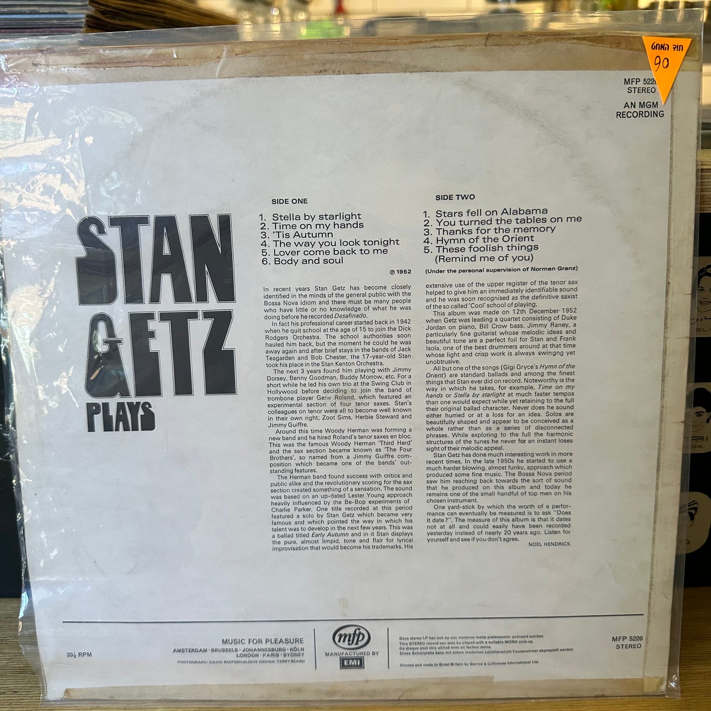 stan getz - playes