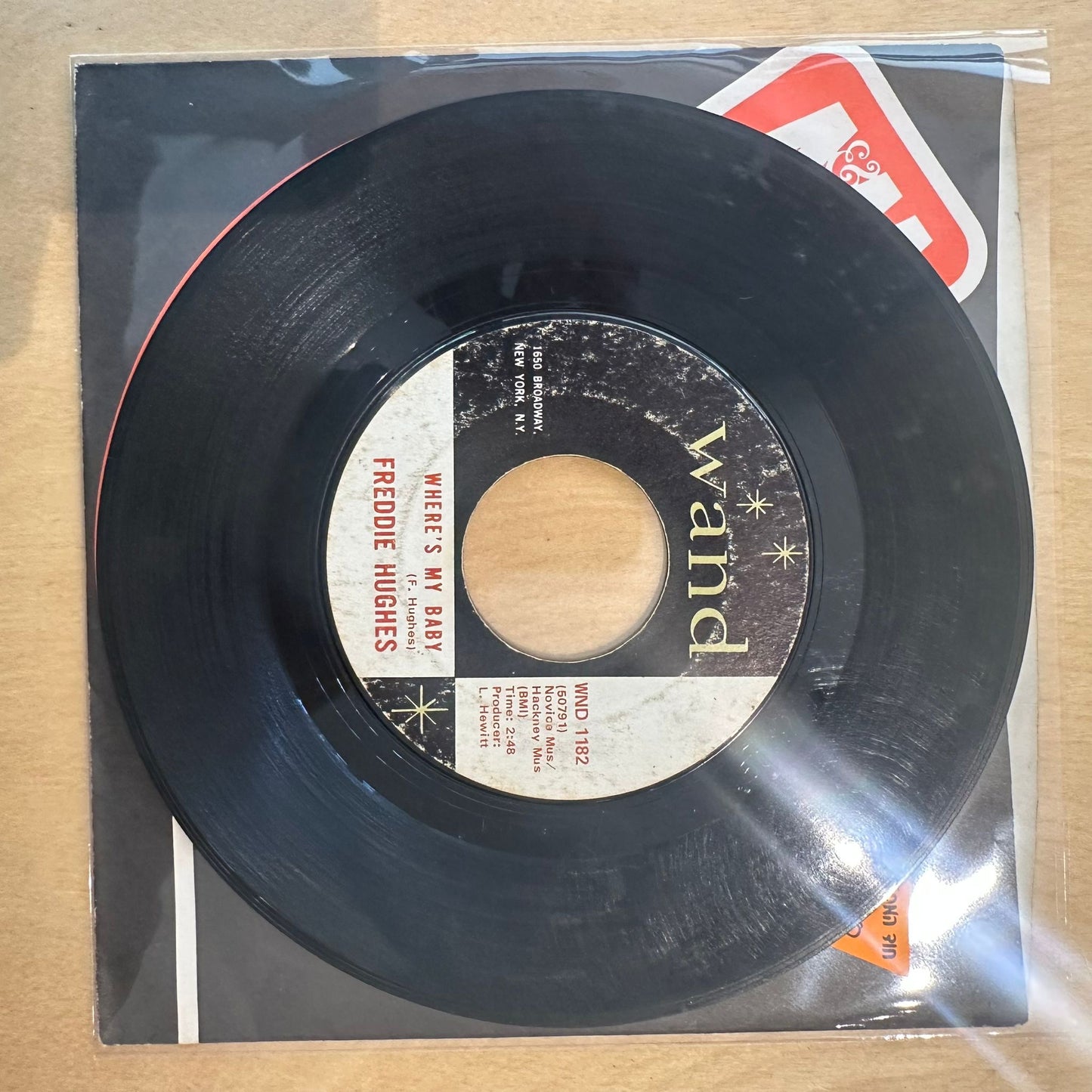 Freddie Hughes — Send My Baby Back / Where's My Baby 7"
