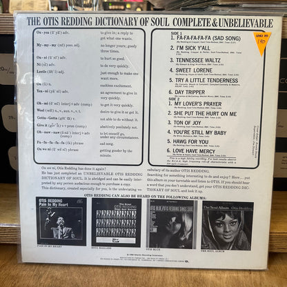 Otis Redding - complete & unbelievable dictionary of soul