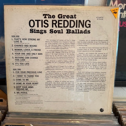 Otis Redding - the great Otis redding sings soul ballads
