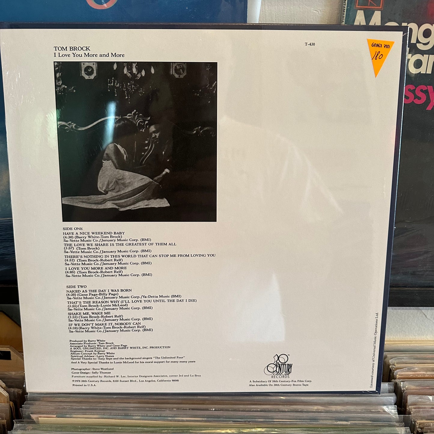 Tom Brock - I Love You More And More