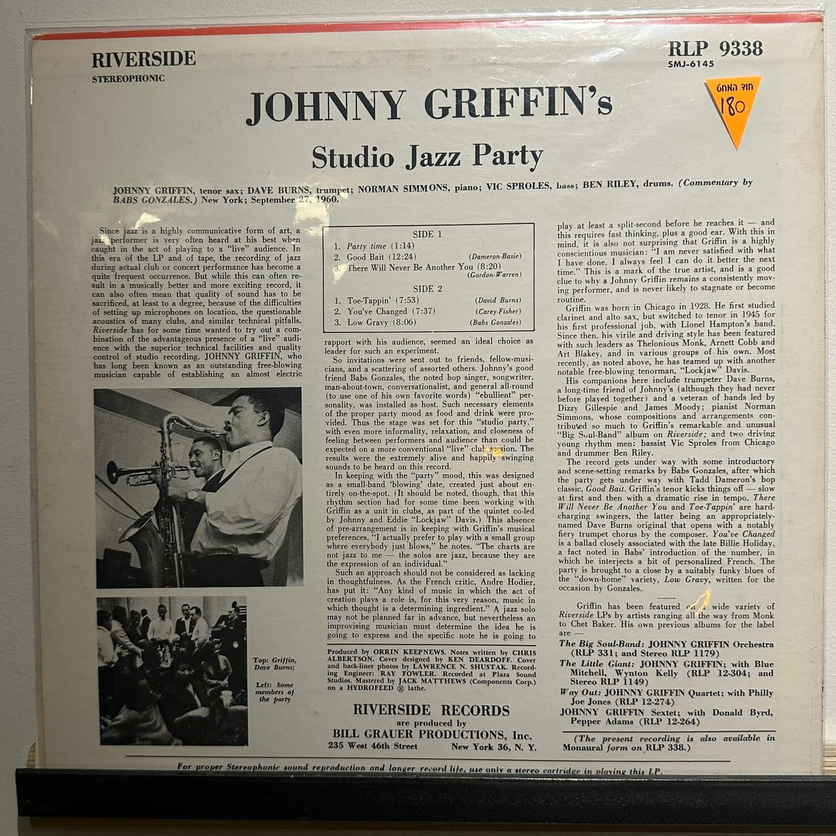 Johnny Griffin - Studio Jazz Party