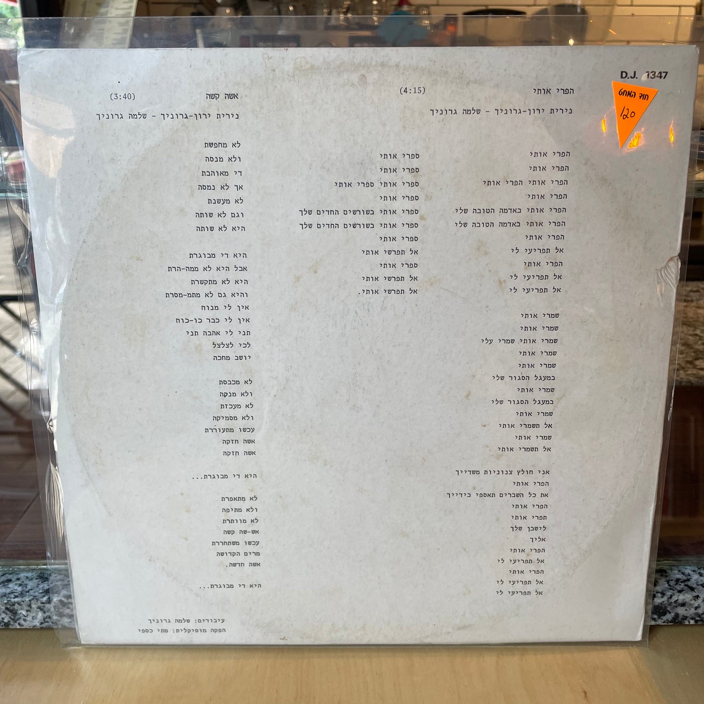 שלמה גרוניך - הפרי אותי אשה קשה - שדרים