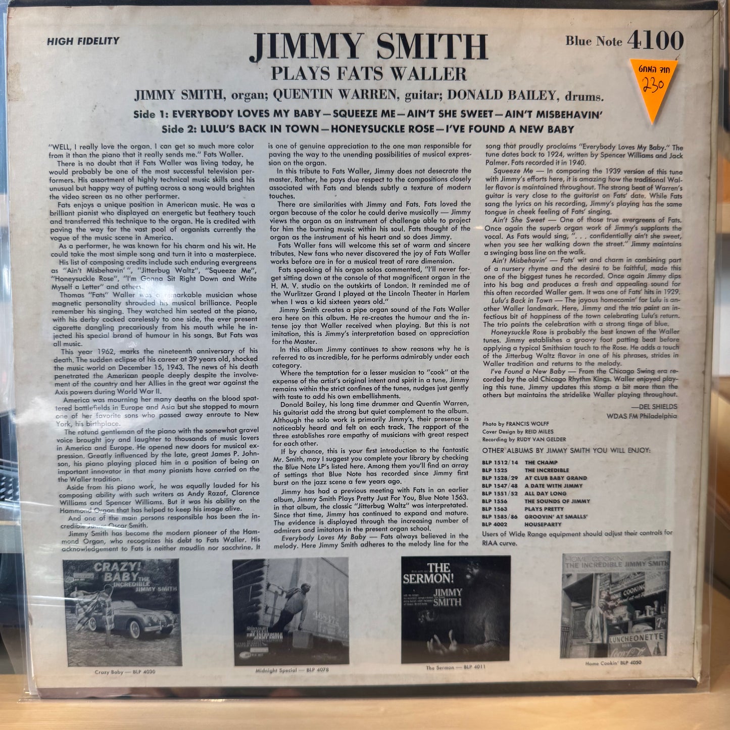 Jimmy Smith - Plays Fats Waller