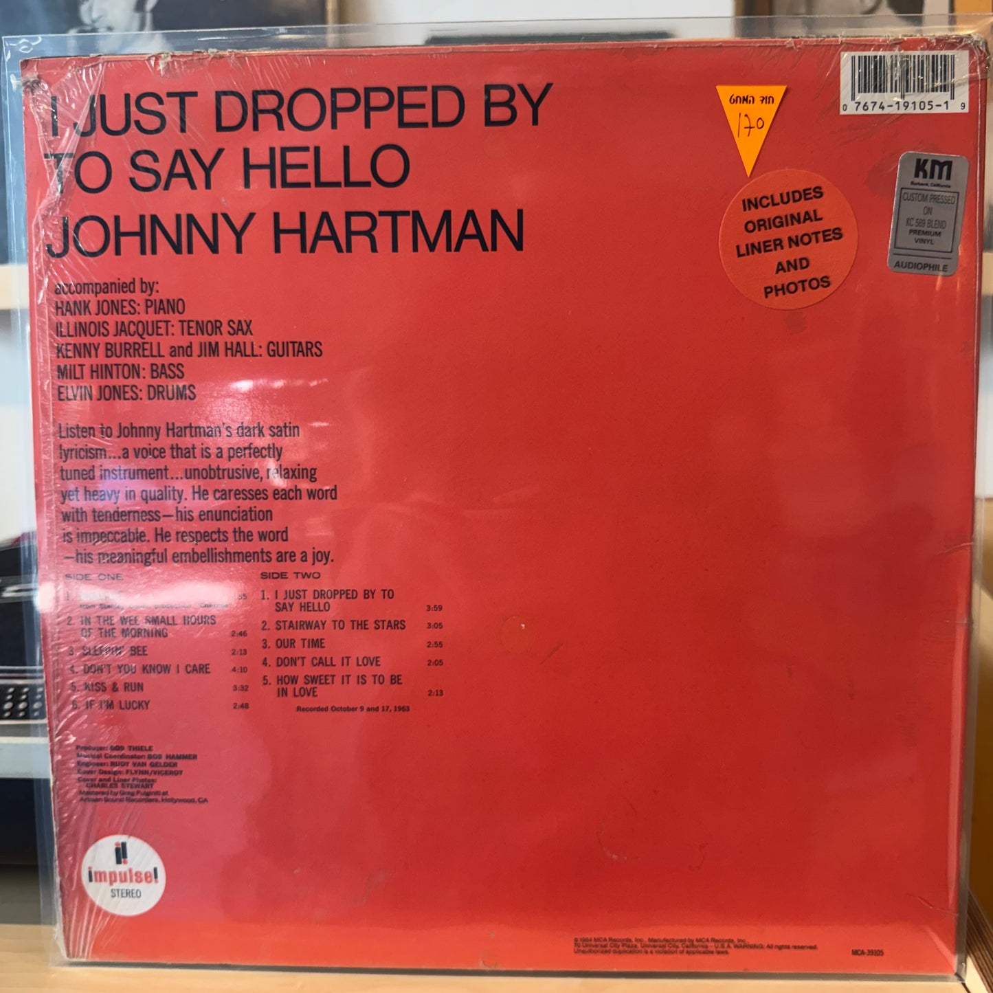 Johnny Hartman - I Just Dropped By To Say Hello