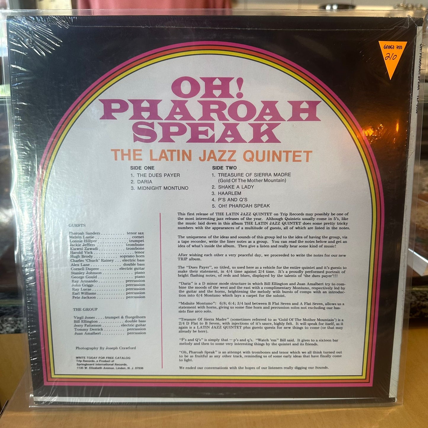 The Latin Jazz Quintet* - Featured Guest Artist Pharoah Sanders - Under The Direction Of Juan Amalbert