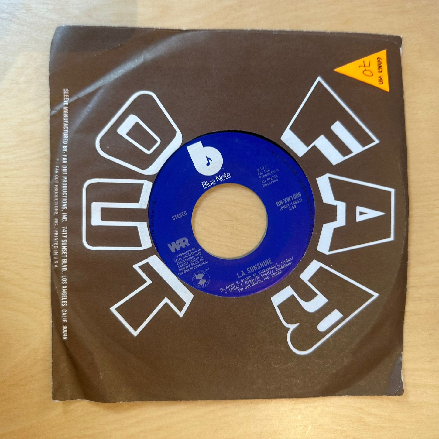 War - L.A. Sunshine 7”