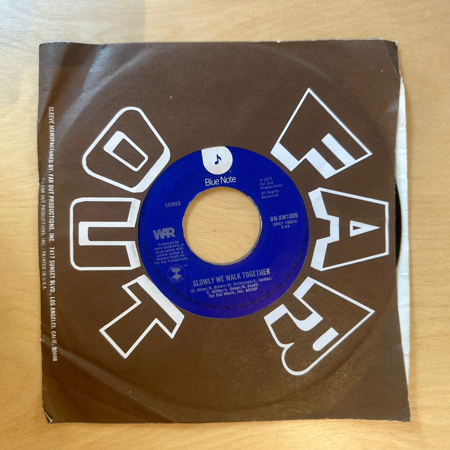 War - L.A. Sunshine 7”
