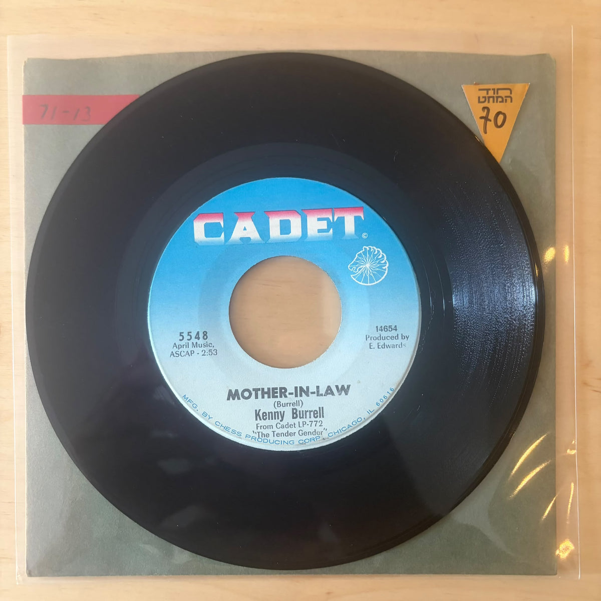 Kenny Burrell - Hot Bossa 7"