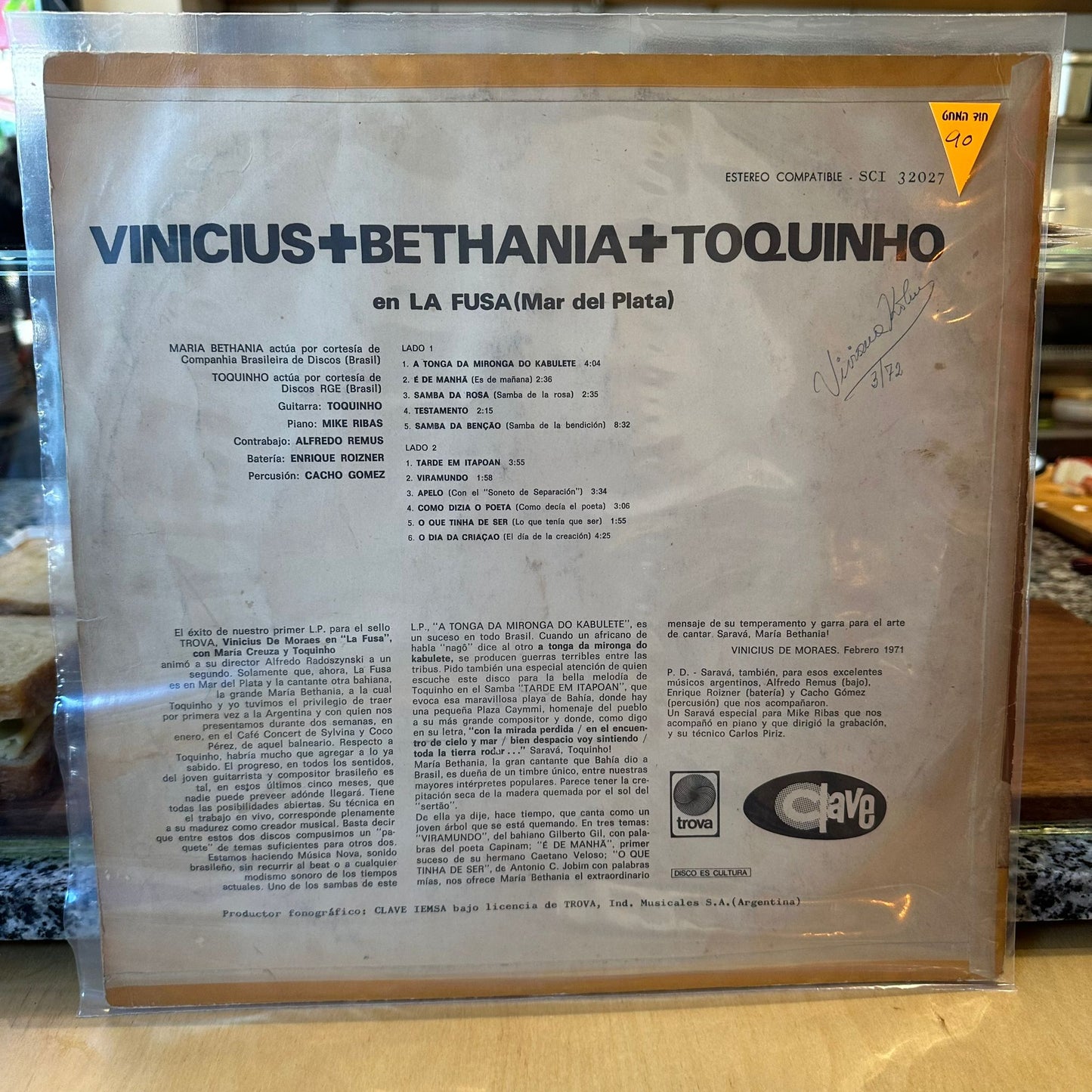 Vinicius | Bethania | Toquinho - En La Fusa (Mar Del Plata)