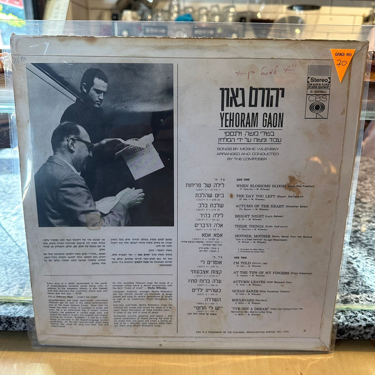 יהורם גאון - בשירי משה וילנסקי