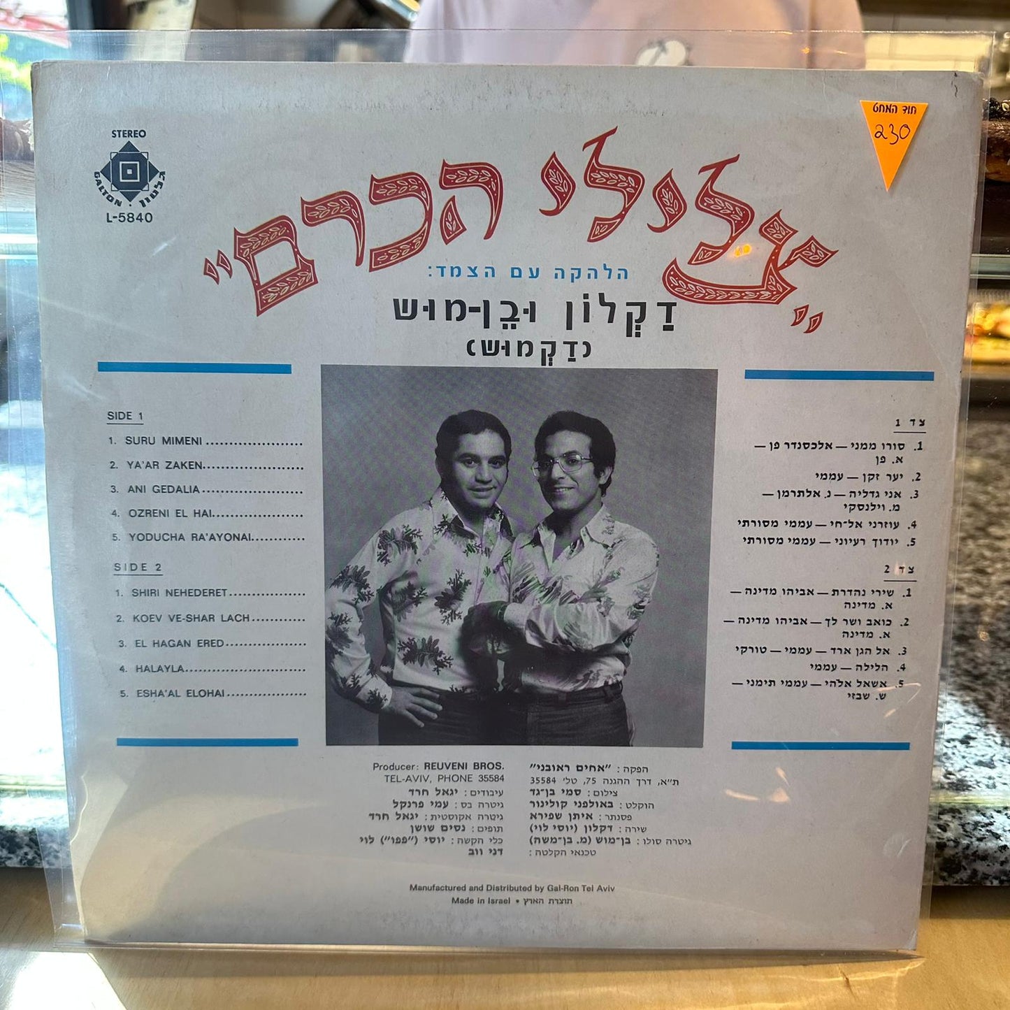 צלילי הכרם - דקלון ובן מוש