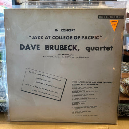 Dave Brubeck Quartet Featuring Paul Desmond - Jazz At The College Of The Pacific