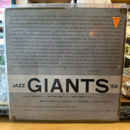 Stan Getz · Gerry Mulligan · Harry Edison, Louis Bellson And The Oscar Peterson Trio - Jazz Giants '58