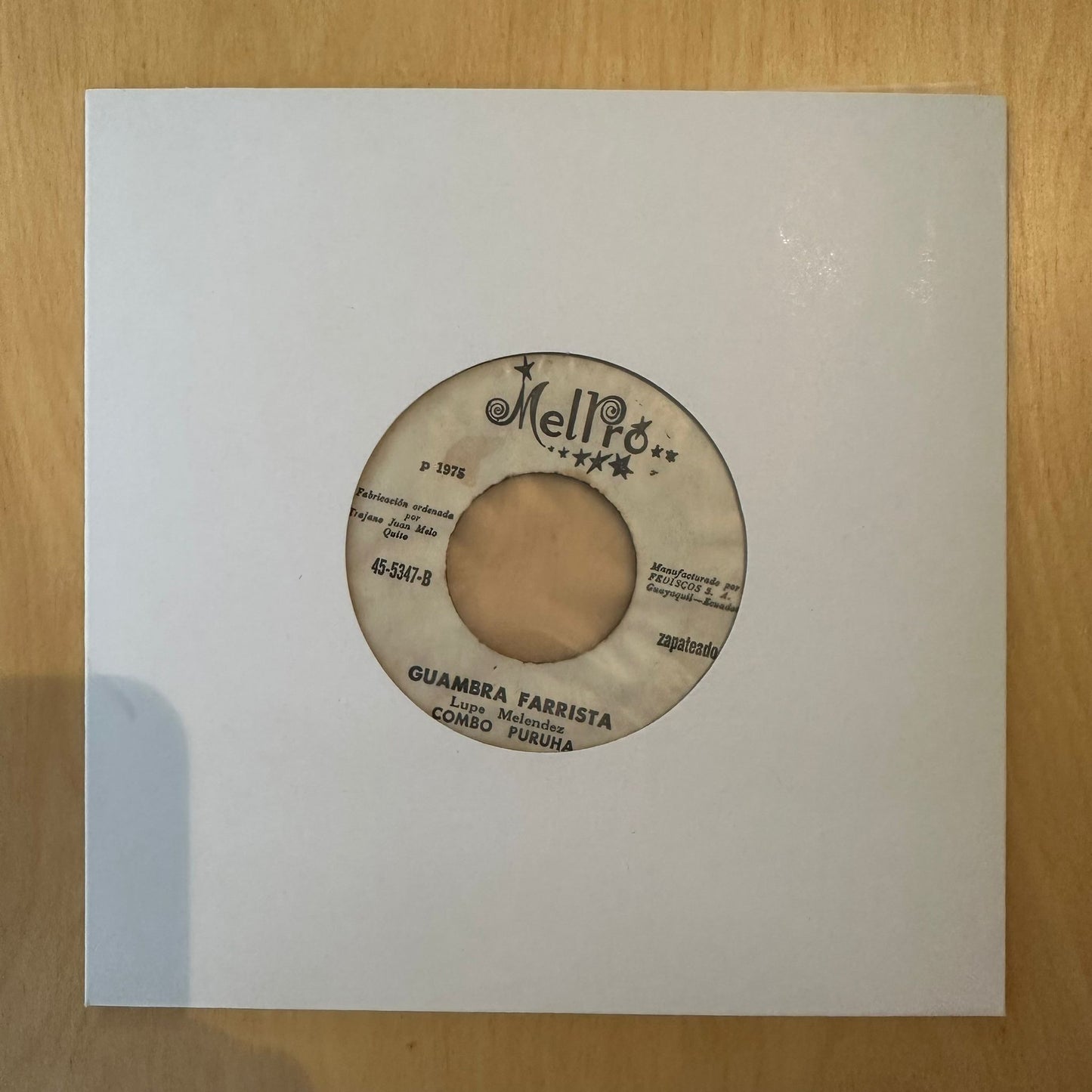 Conjunto Combo Puruha - Mi Sueño / Guambra Farrista  7"