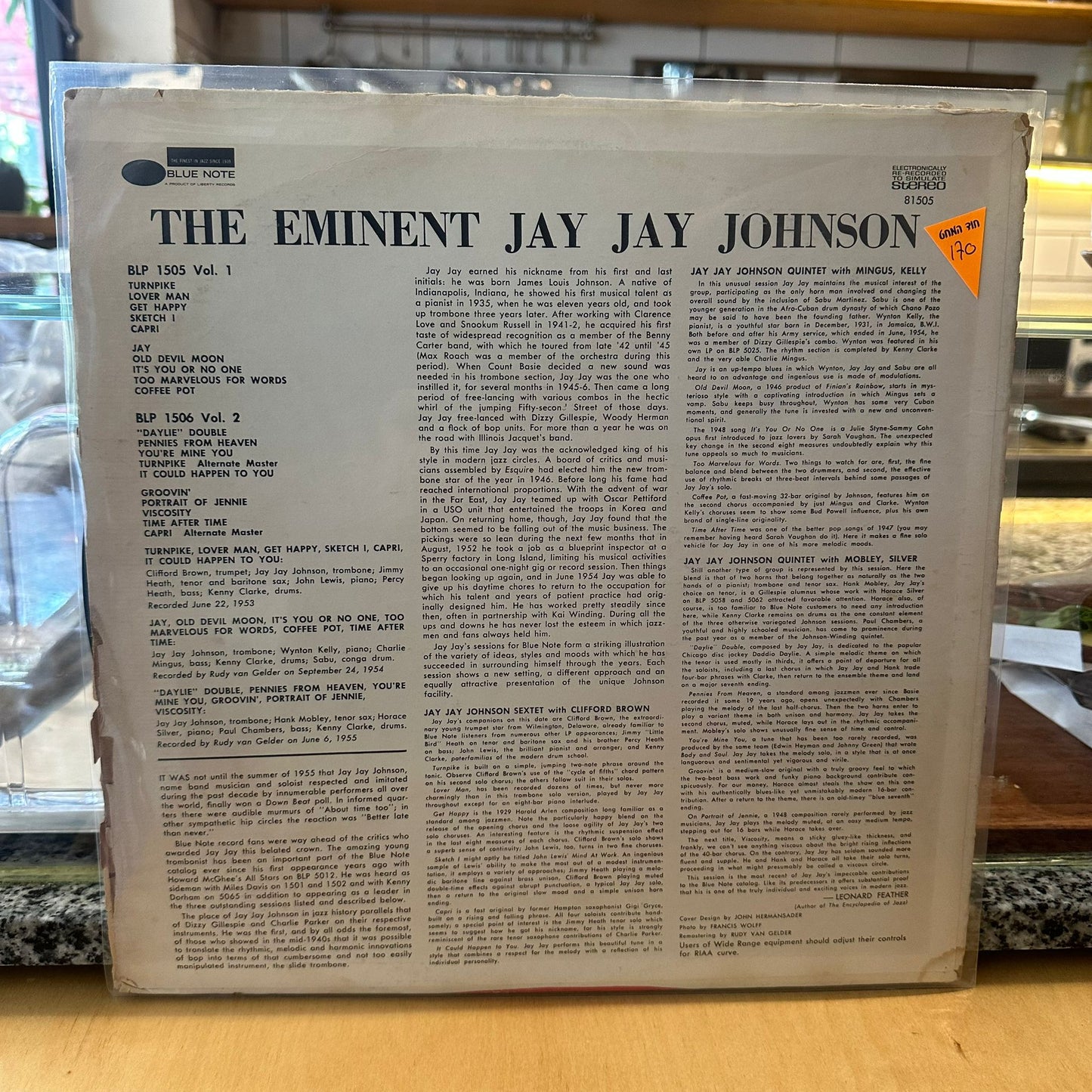 Jay Jay Johnson - The Eminent Jay Jay Johnson Volume 1