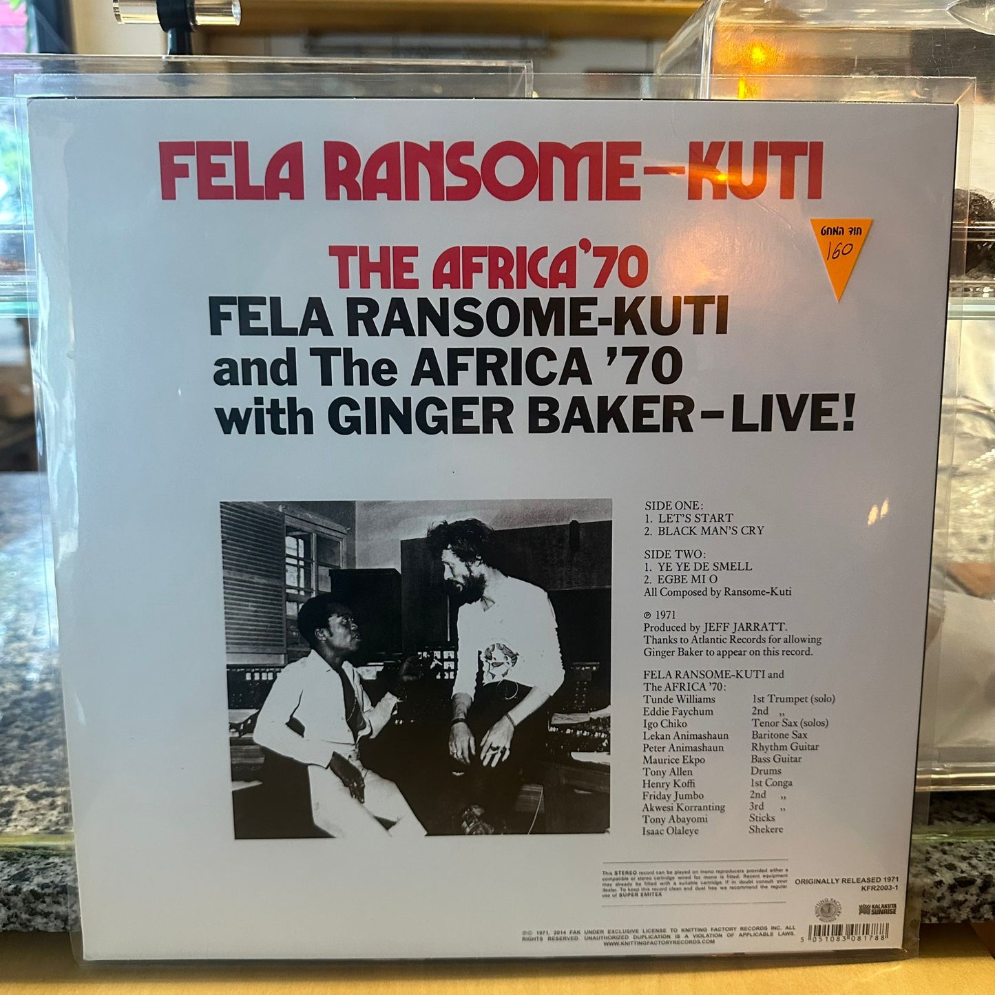 Fela Ransome Kuti And The Africa 70 With Ginger Baker - Live!