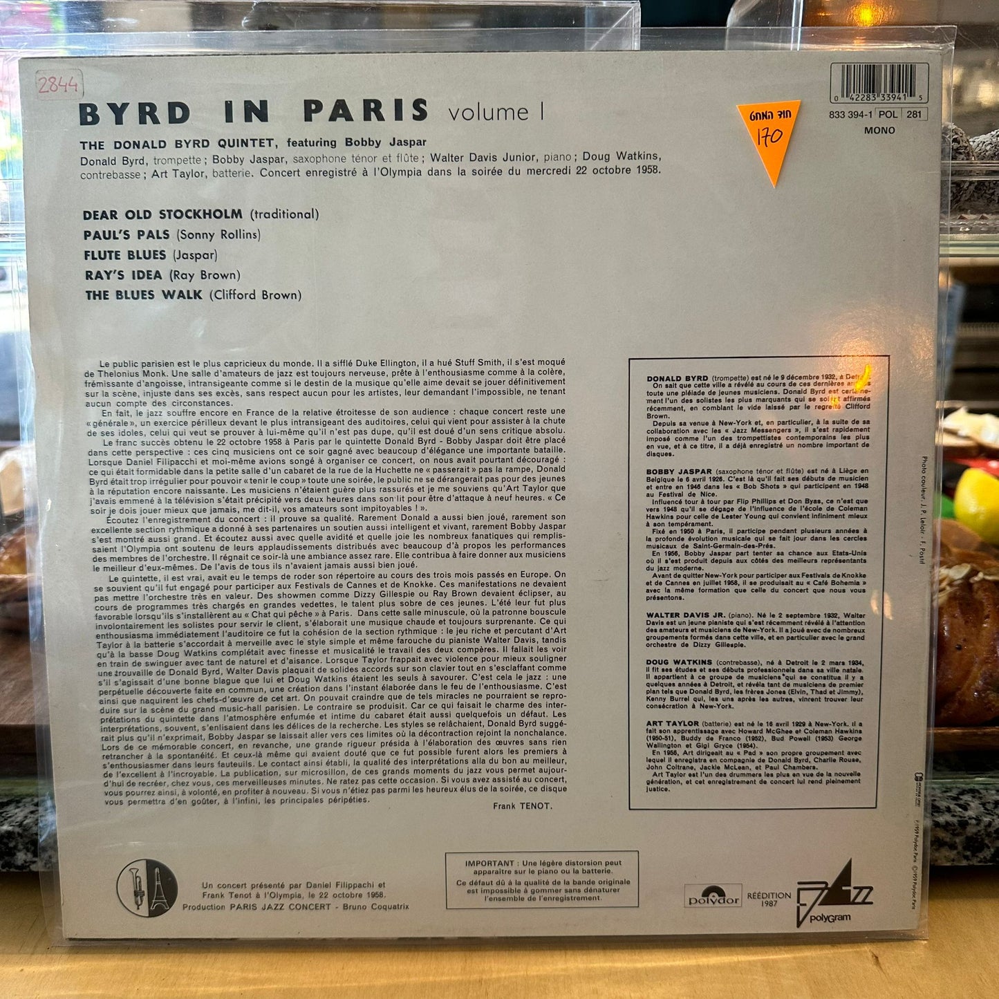 Donald Byrd - Byrd In Paris Volume I