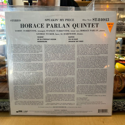 Horace Parlan Quintet - Speakin' My Piece