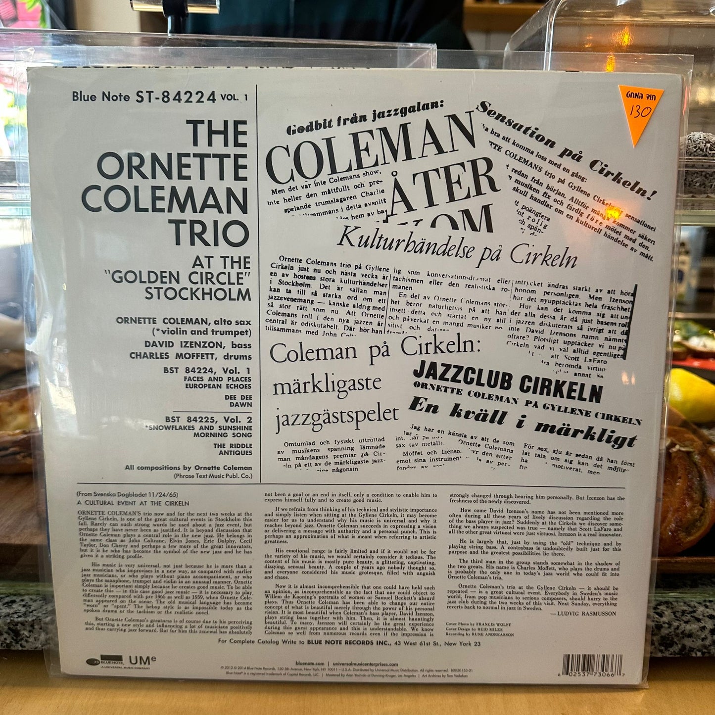 The Ornette Coleman Trio - At The "Golden Circle" Stockholm Volume One
